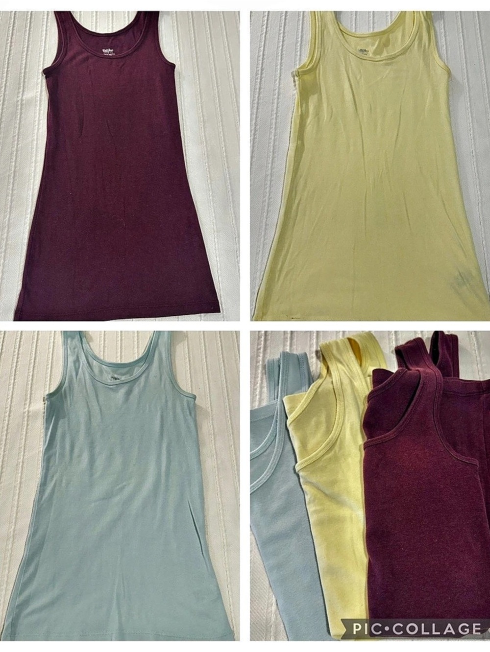 Merona Tank Top Bundle Maroon Yellow Blue